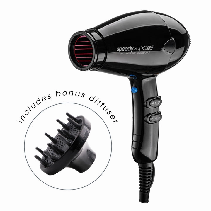 Mega Online Discount Special Savings Today Speedy Supalite Ionic & Ceramic Professional Hairdryer - Black