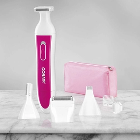 Price Drop Today Conair Smooth Ladies All-In-One Personal Groomer, Battery Operated Ladies Shaver, Use Wet Or Dry - Lpg1N