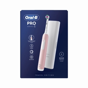 New Arrival Discount Oral-B Pro 1 Cross Action Pink With Travel Case
