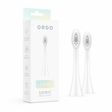 Ordo Sonic Electric Brush Heads White 2 Pack Instant Deal Today