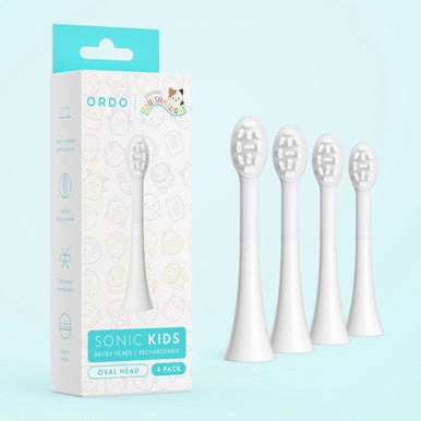 Ordo Sonic Kids Rechargeable Brush Heads - White Limited Offer Alert