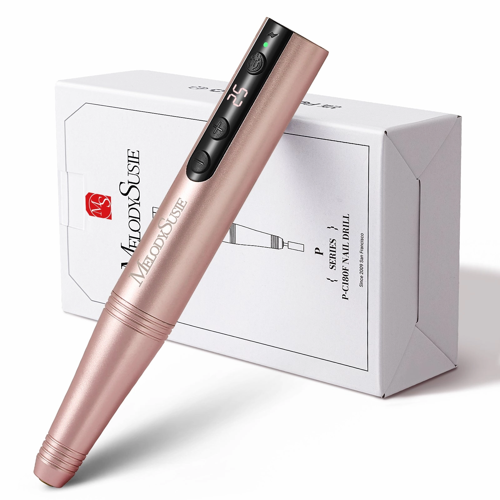 Todays Trending Deals Special Occasion Discount Pc180F Portable Rechargeable Nail Drill 25000Rpm (Gold)