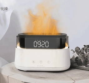 Hot Discount Deal Modern Aroma Diffuser - Led Clock - Flame Effect