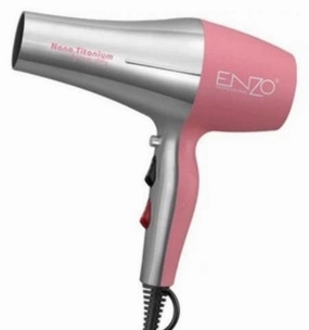 Enzo Hair Dryer, White & Pink Price Slash Today