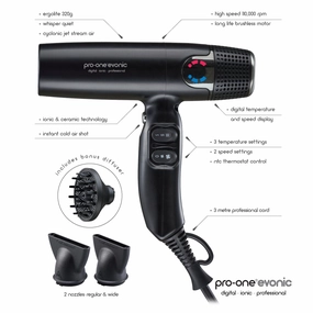 Hot Deal Alert Mega Hot Offer Pro-One Evonic Hairdryer - Black