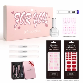 Qcoat Fully Cured Gel Nail Strips Gift Box Limited Stock Deals Mega Savings Now
