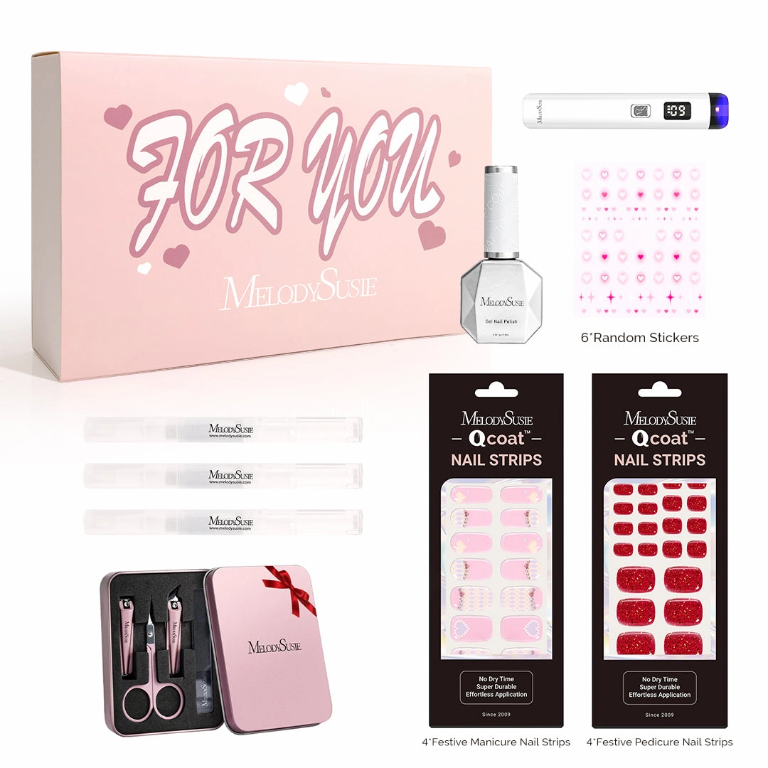 Qcoat Fully Cured Gel Nail Strips Gift Box Limited Stock Deals Mega Savings Now