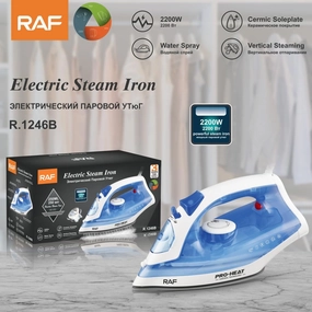 Todays Best Deal Big Savings Today Raf Electric Steam Iron, 2200Watts, Blue