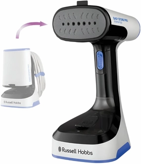 Surprise Discount Today Russell Hobbs Garment Steamer Easy Store, Pro Steam & Fold, White & Blue