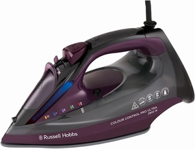 Dont Wait Save Russell Hobbs Steam Iron, Control Pro Iron, 2800Watts, Purple