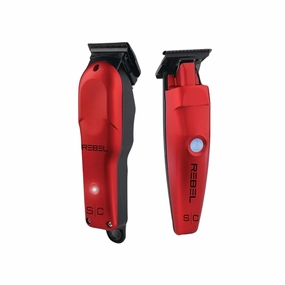 S|C Rebel Super-Torque Clipper & Trimmer Combo Red Exclusive Hot Pick