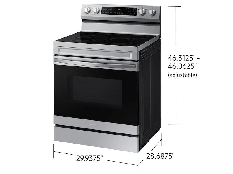Samsung NE63D6511SR 6.3 Cu. Ft. Smart Freestanding Energy Star Certified Electric Range With Air Fry In Stainless Steel