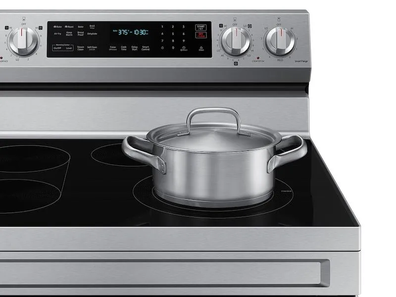 Samsung NE63D6711SR 6.3 Cu. Ft. Smart Freestanding Energy Star Certified Electric Range With Air Fry And Griddle In Stainless Steel