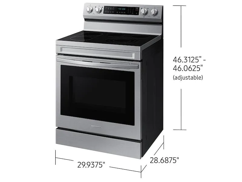 Samsung NE63D6711SR 6.3 Cu. Ft. Smart Freestanding Energy Star Certified Electric Range With Air Fry And Griddle In Stainless Steel