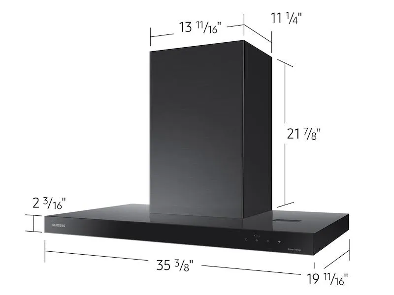 Samsung NK36CB600W33 36" Bespoke Smart Wall Mount Hood In Clean Deep Charcoal