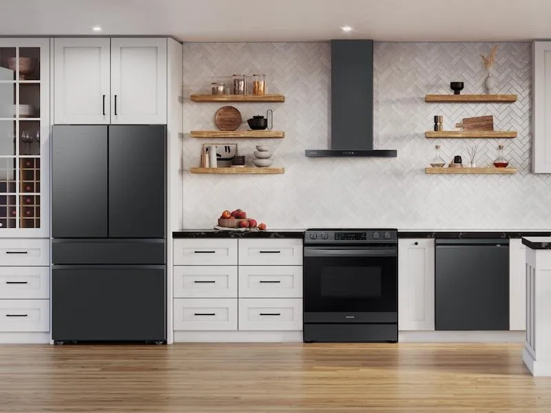 Samsung NK36CB600W33 36" Bespoke Smart Wall Mount Hood In Clean Deep Charcoal