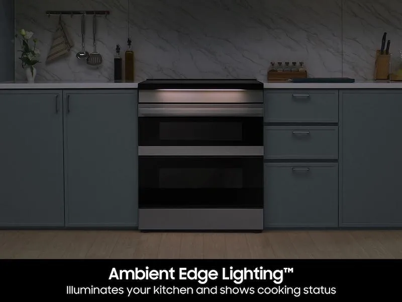 Samsung NSI6DG9550SR Bespoke Smart Slide-In Induction Range 6.3 Cu. Ft. With Flex Duo&#8482; & Ambient Edge Lighting&#8482; In Stainless Steel