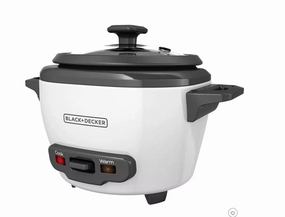 Black And Decker 3-Cup Rice Cooker Rc503 1.5-Cup Uncooked Rice, Steaming Basket, Removable Non-Stick Bowl, One Touch 110V MustHave Deal