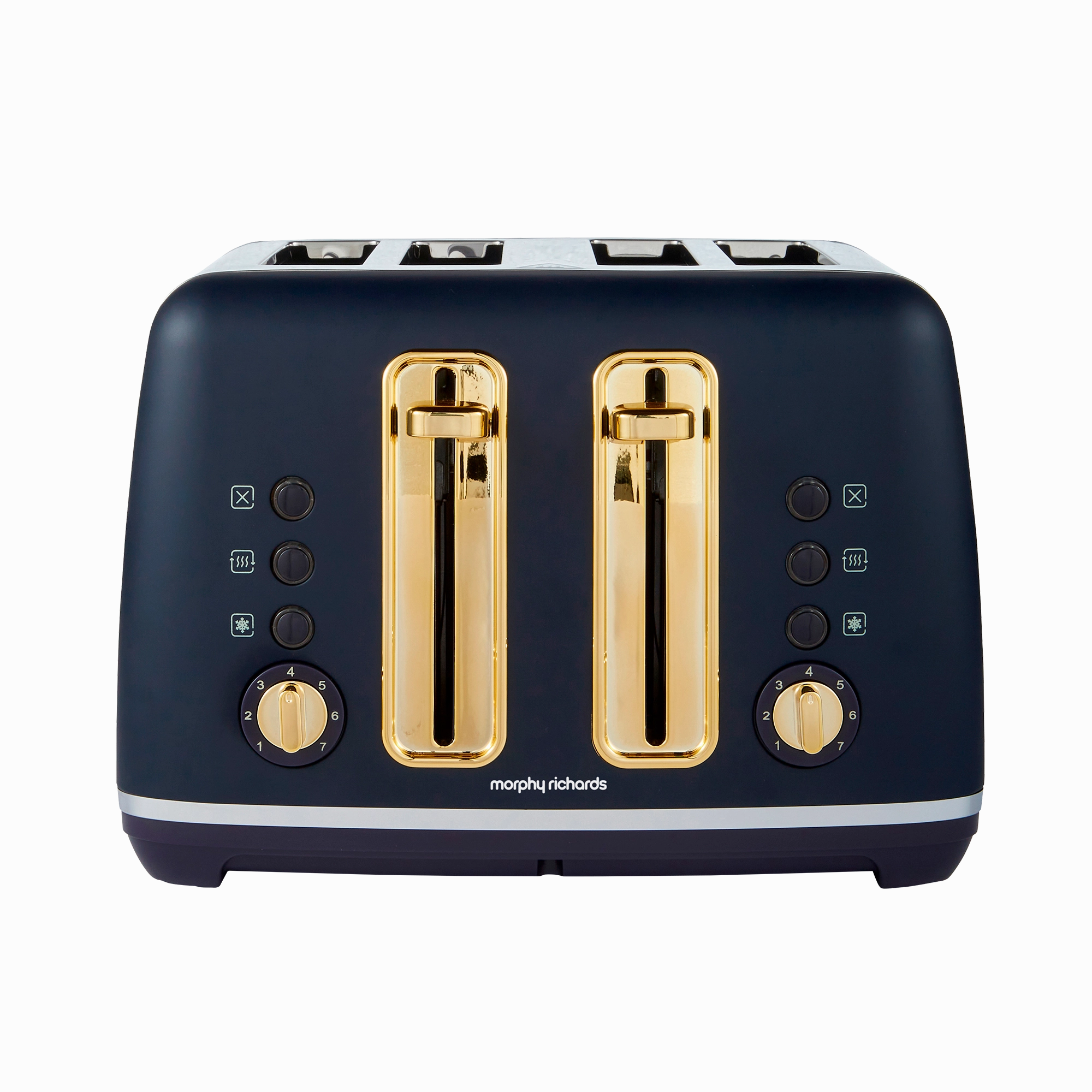 Big Price Drop Special Price Offer Accents Gold 4-Slice Toaster Navy