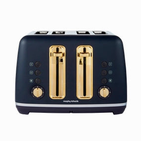 Big Price Drop Special Price Offer Accents Gold 4-Slice Toaster Navy