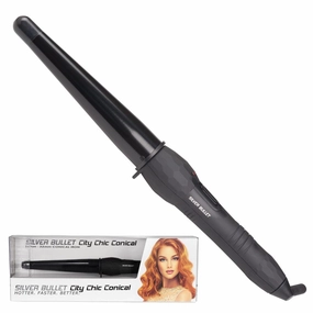 Silver Bullet City Chic Large Ceramic Conical Curling Iron Black - 19Mm-32Mm Mega Hot Offer Instant Savings Inside