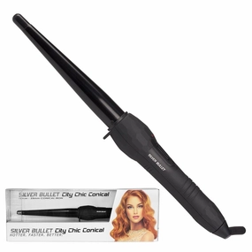 Silver Bullet City Chic Regular Ceramic Conical Curling Iron Black - 13Mm-25Mm Mega Sale Now