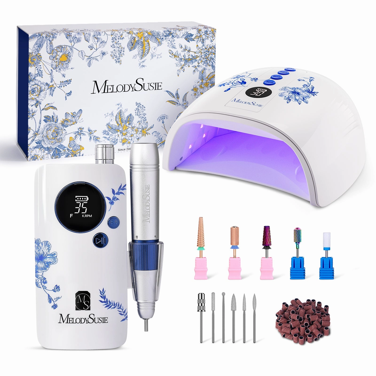 Sm200F Plus Rechargeable 35000Rpm Nail Drill Art Design Gift Box Shop Grab Savings New Arrival Discount