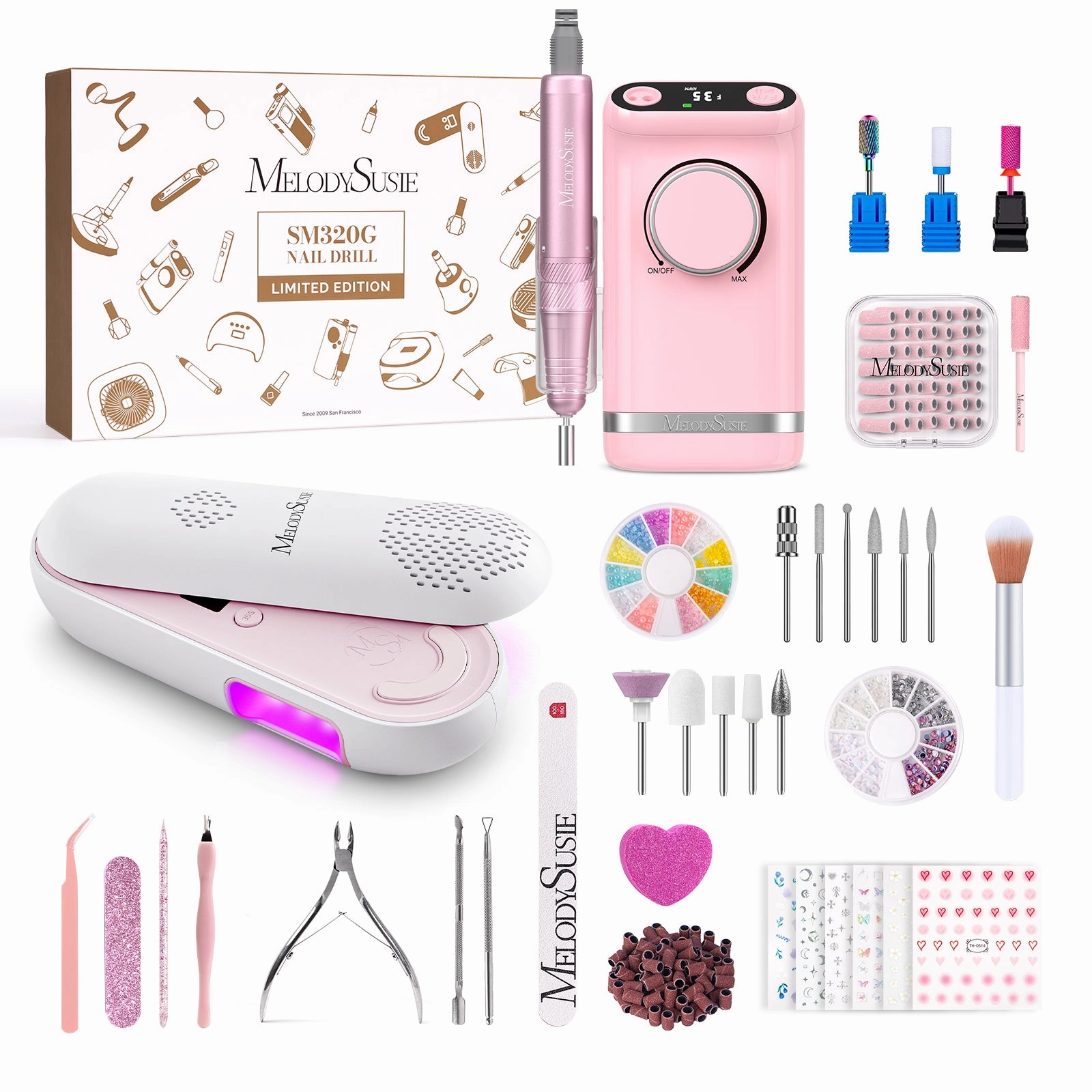 Hot Offer Ending Soon Todays Steal Sm320G Rechargeable 35000Rpm Nail Drill Gift Box