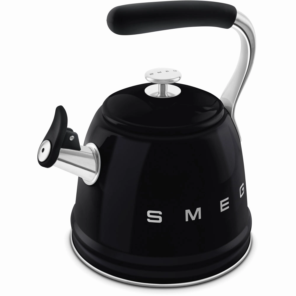 Limited Time Sale Limited Stock Hot Deal Smeg Wkf01Bl Retro 50S Style Whistling Hob Kettle Black