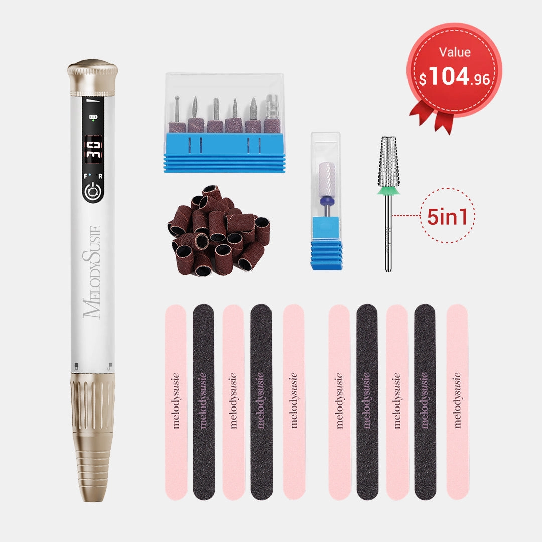 Sp1(Sm220E)-Cordless & Stepless Speed Rechargeable Nail Drill 30000 Rpm (Starter Set) Trending Hot Picks