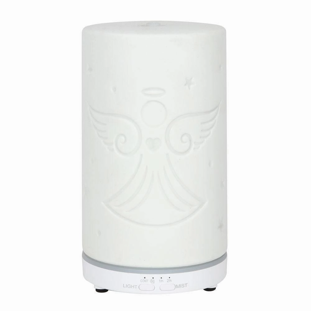 White Ceramic Guardian Angel Electric Aroma Diffuser Deal Frenzy Today