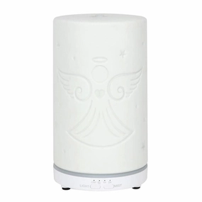 White Ceramic Guardian Angel Electric Aroma Diffuser Deal Frenzy Today