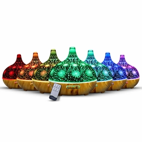 Devanti Aroma Diffuser Aromatherapy 3D Glass 400Ml Shop Hot Picks Daily Special Offer