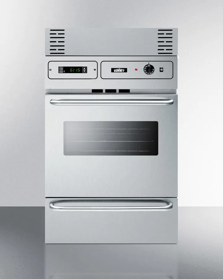 Summit TEM788BKW 24" Wide Electric Wall Oven