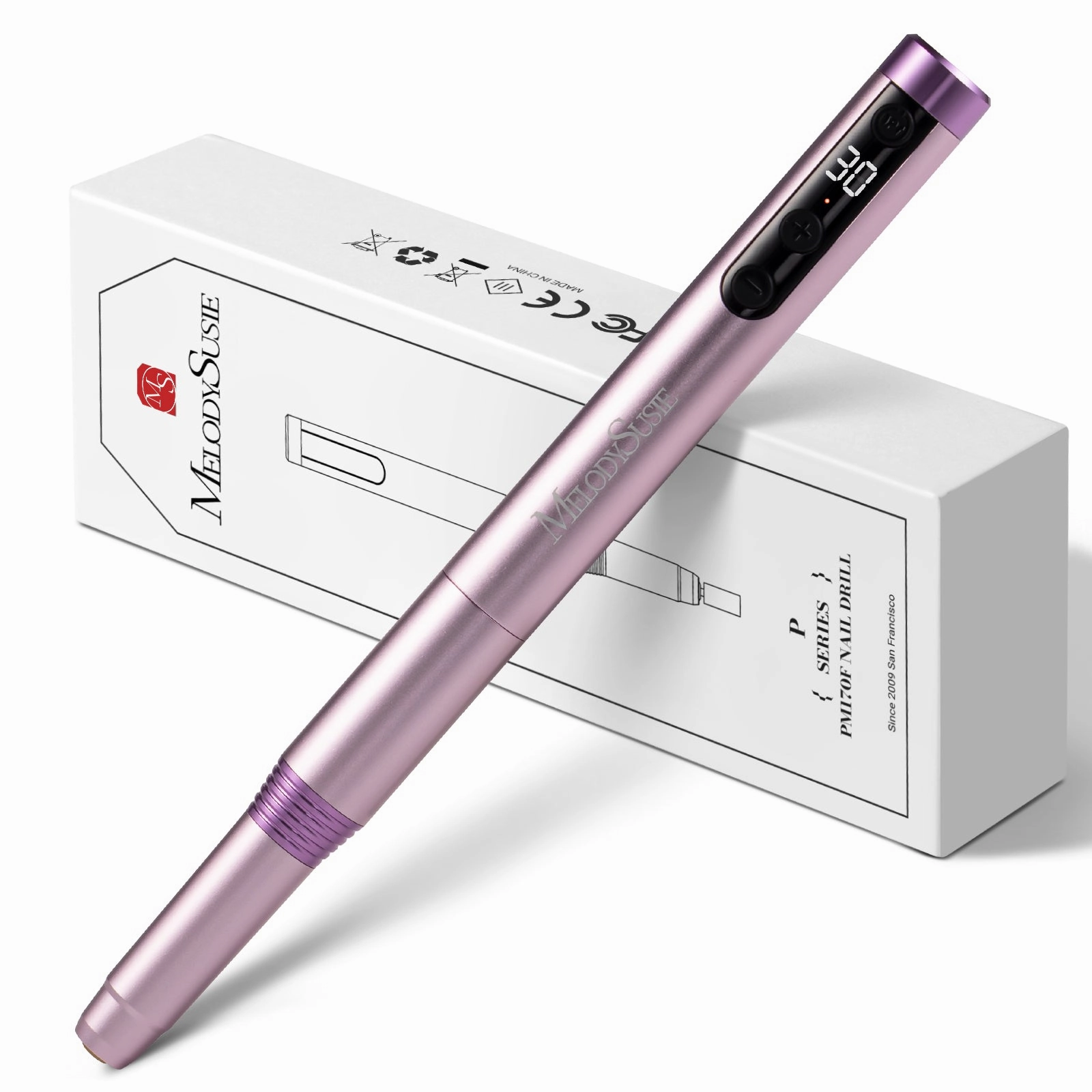 Hot Sale Today Special Price Offer Pm170F Rechargeable 30000Rpm Nail Drill - Rose Gold