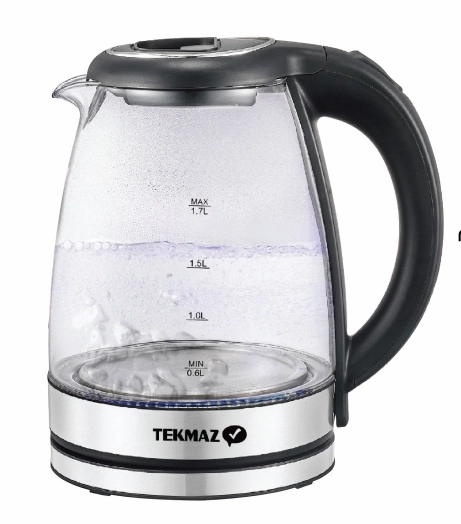 Tekmaz Water Kettle Glass, 1.7Lit, 2200Watts Flash Deal Today
