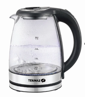 Tekmaz Water Kettle Glass, 1.7Lit, 2200Watts Flash Deal Today