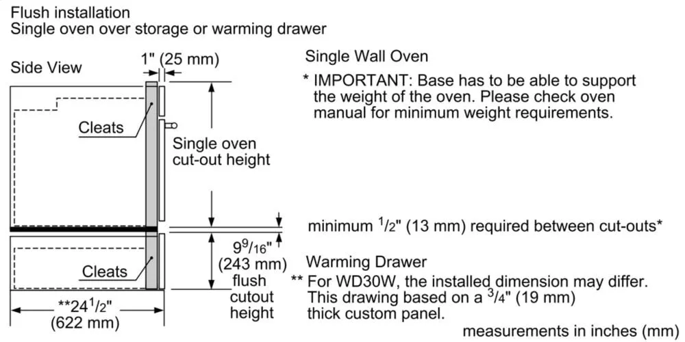 Thermador WD30W 30-Inch Traditional Warming Drawer With Custom Panel Ready