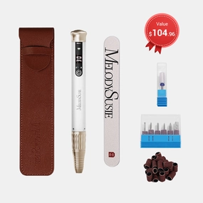 Sp1(Sm220E)-Cordless & Stepless Speed Rechargeable Nail Drill 30000 Rpm (Beginner Set) Shop Grab Now MustHave Deal