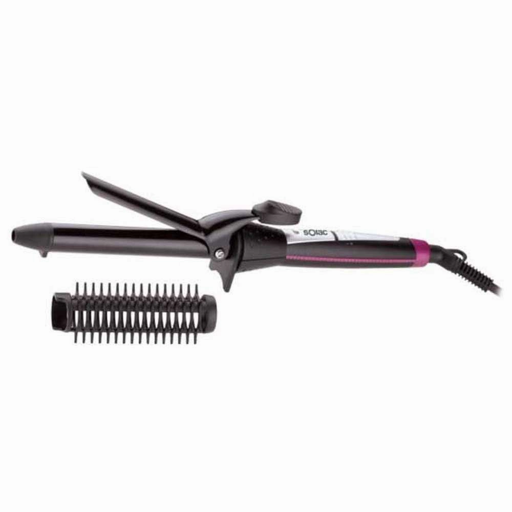 Solac Hair Curling Iron, Ceramic-Coated Iron & Extra Volume Accessory, Black Daily Special Offer Dont Miss This Offer