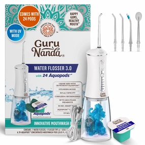 Advanced Water Flosser 3.0 With Uv   24 Aquapods Exclusive Holiday Deal