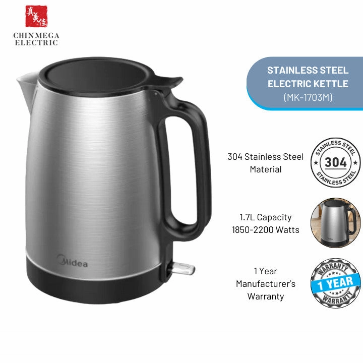 Midea 1.7L Stainless Steel Electric Kettle | Mk-1703M Grab Your Hot Pick Clearance Savings Now