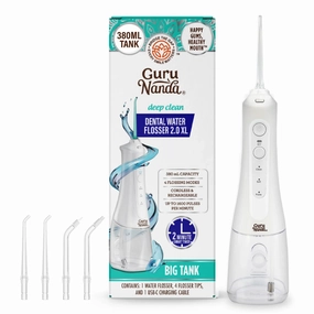 Deep Clean Dental Water Flosser 2.0 Xl (380Ml) - White Dont Miss Out Instant Discount