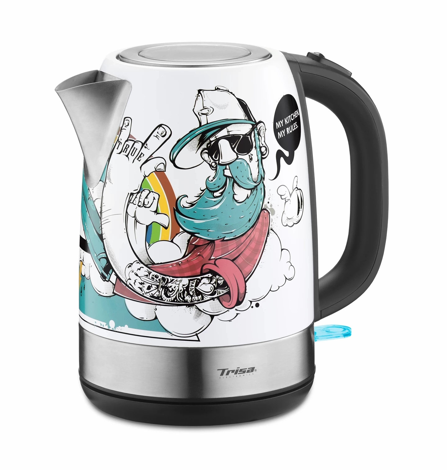 Unmissable Deal Today Save More Online Trisa Water Kettle, 1.7Lit, 2200Watts, Street Art