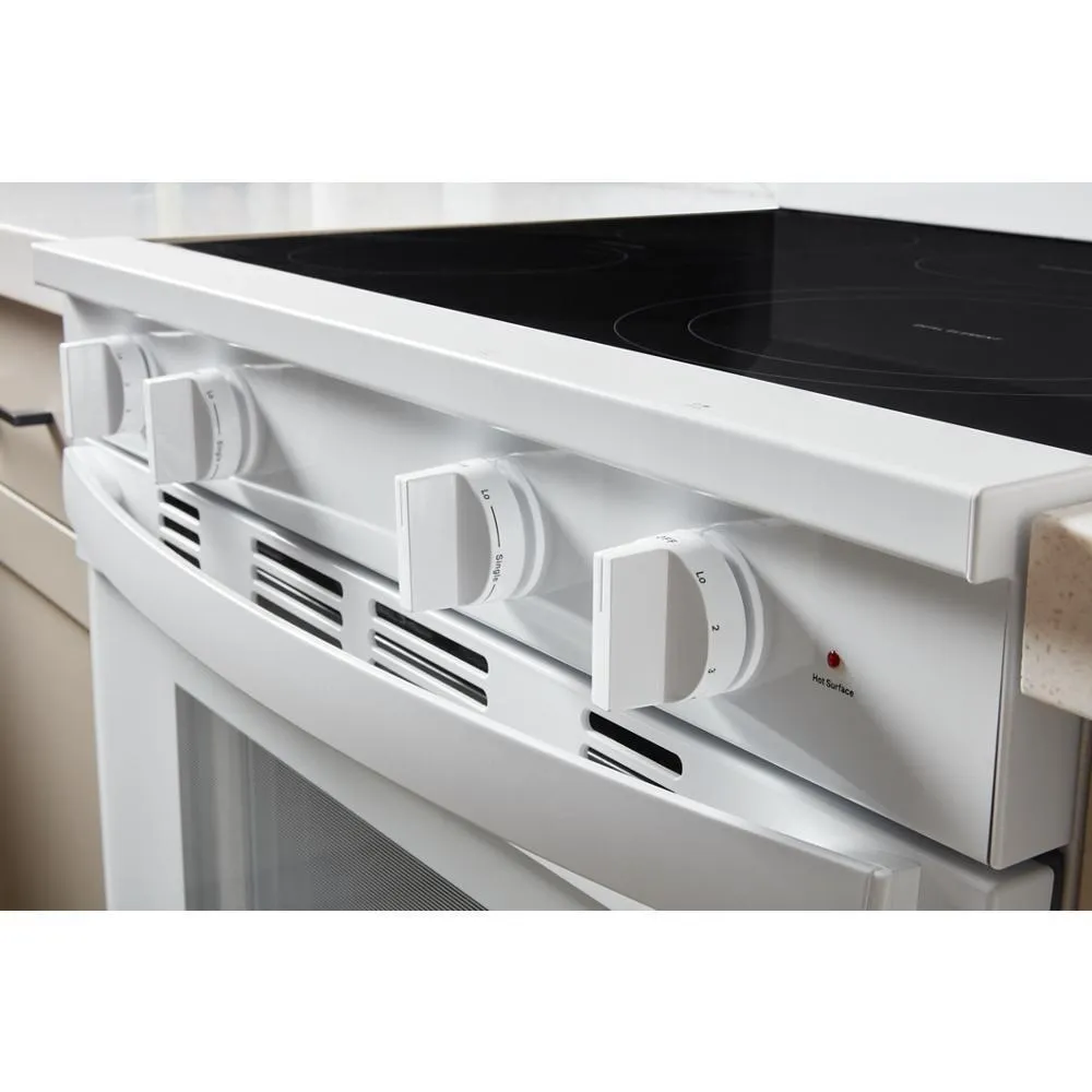 Whirlpool WFES7530RW 30-Inch Smart Electric Smart Range With Air Cooking Technology, No Preheat Air Fry, High Speed Preheat Oven, Wipeclean&#8482; Coating, And Steam/Self Clean