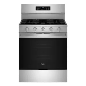 Whirlpool WFGS5030RS 30-Inch Gas Range With Air Cooking Technology, No Preheat Air Fry And Air Baking And Self Clean