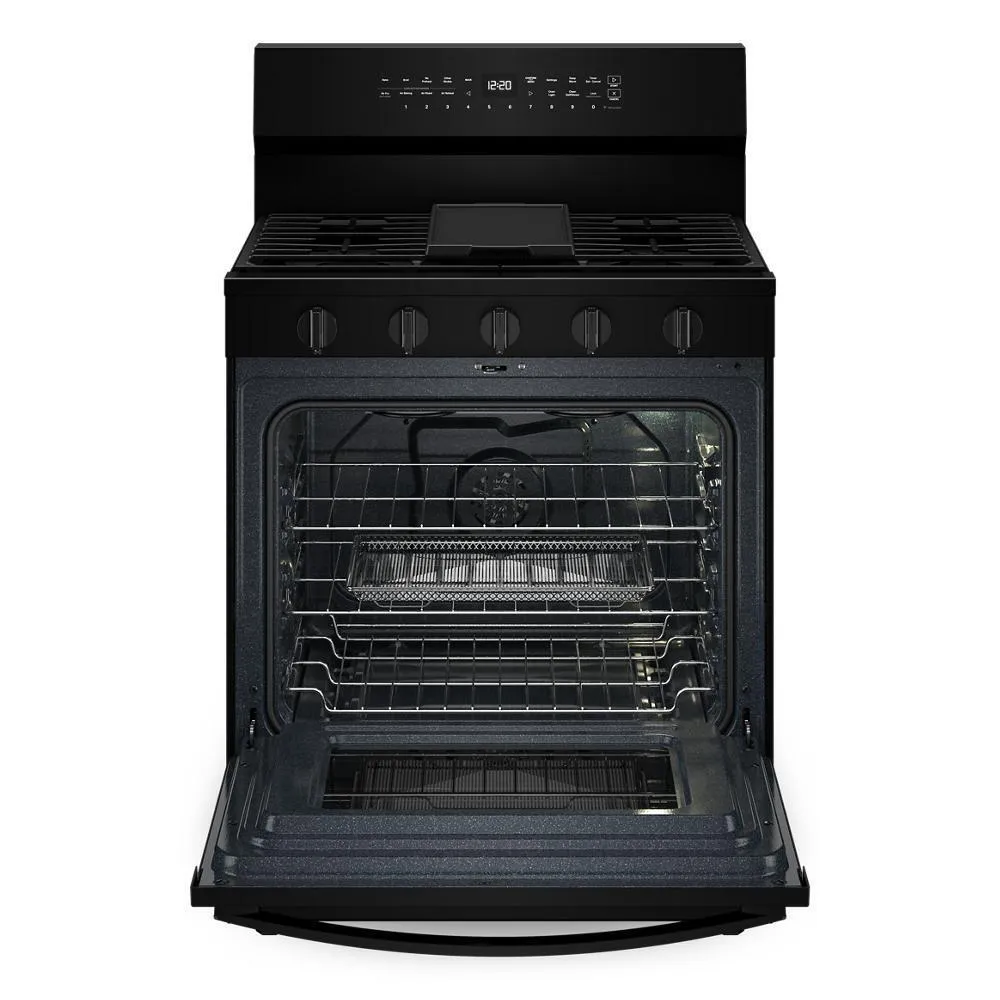 Whirlpool WFGS7530RB 30-Inch Smart Gas Range With Air Cooking Technology, No Preheat Air Fry, Steam/Self Clean And High Speed Preheat