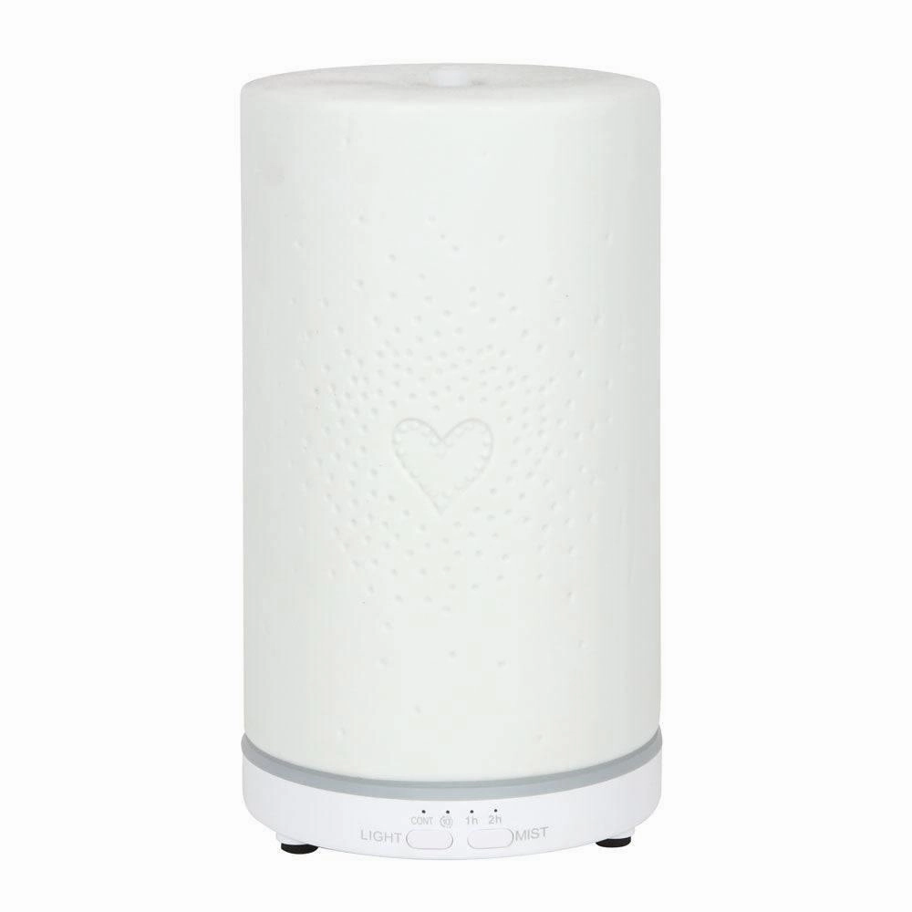 Shop Hot Deals Mega Savings Now White Ceramic Heart Scatter Electric Aroma Diffuser