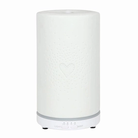 Shop Hot Deals Mega Savings Now White Ceramic Heart Scatter Electric Aroma Diffuser