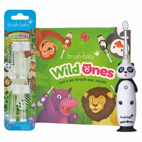 Wildones? Panda Rechargeable Kids Toothbrush Gift Set Hot Discount Deal